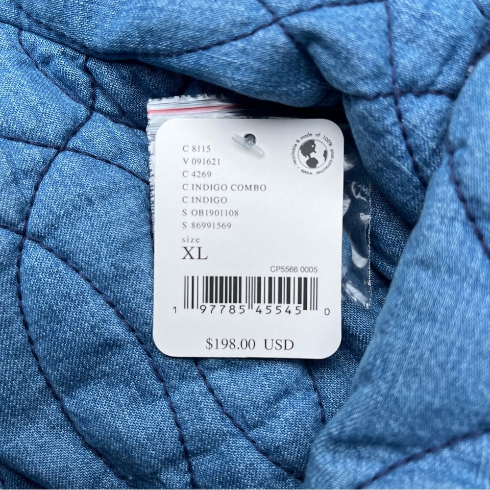 NWT Free People Quinn Quilted Cotton Denim Jacket - Picture 4 of 9